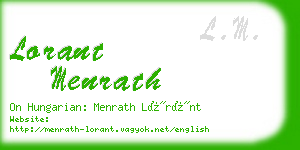 lorant menrath business card